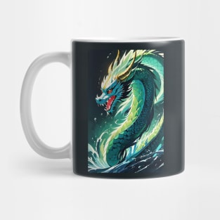 Green asian dragon Mug